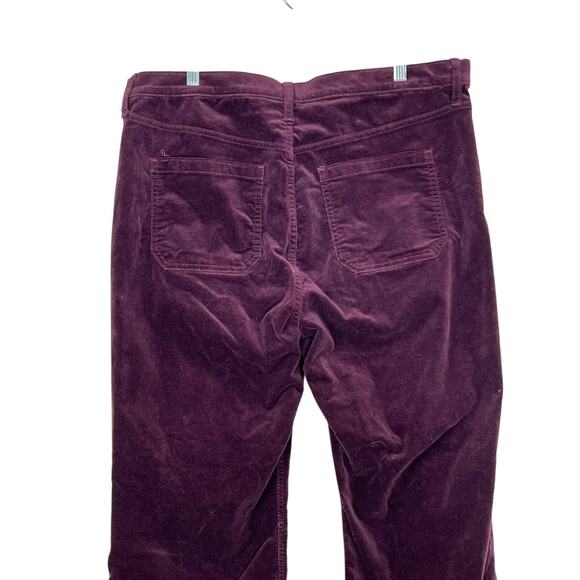 GAP Burgundy Maroon Velvet 70's Flare High Rise Boot Cut Pants Bottoms Size 18R - Picture 5 of 9